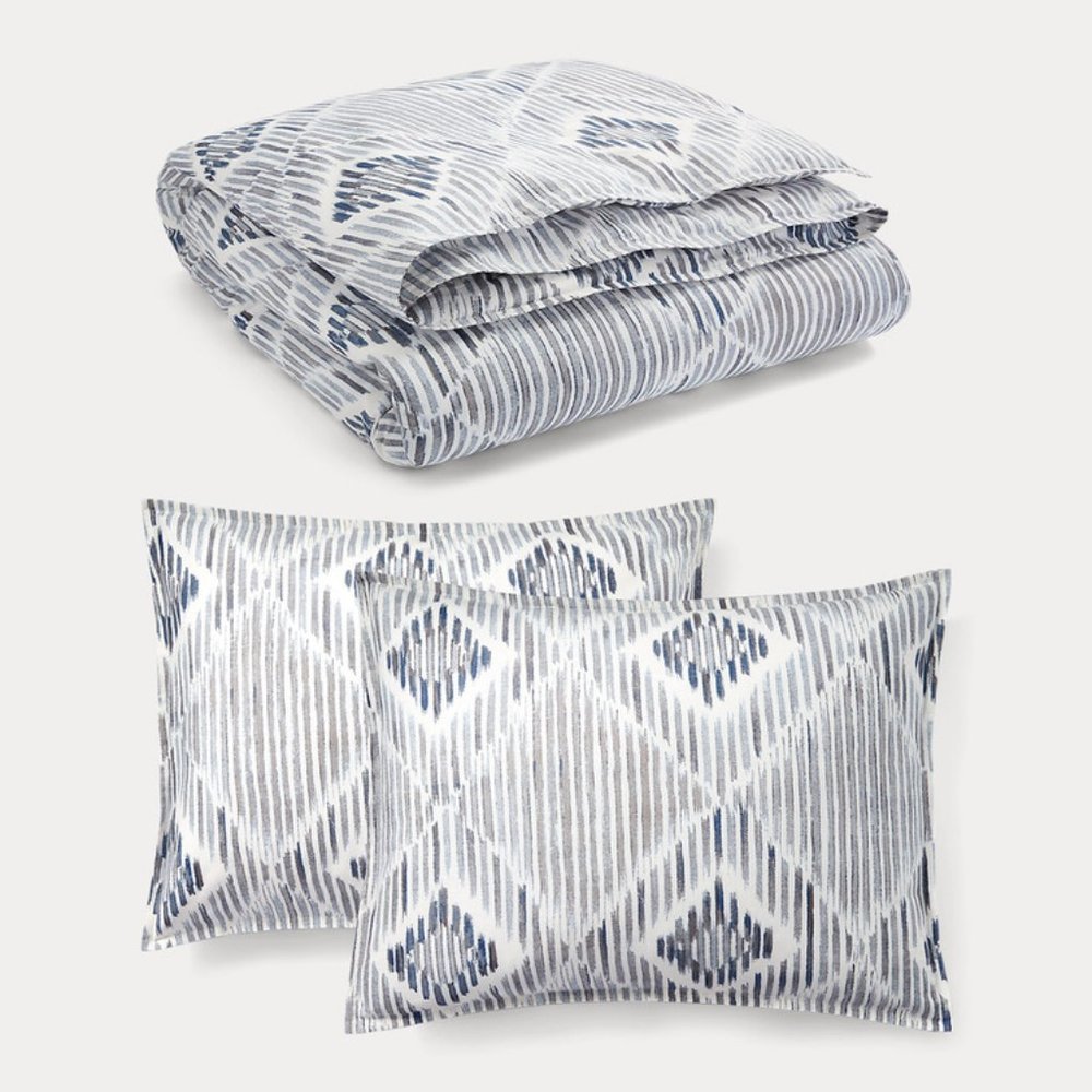 3 Pc Set Lauren Ralph Lauren Austin Diamond King Duvet Cover